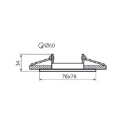 KANLUX PORTAFARETTO INCASSO QUADRATO FISSO ALOR DSL-C/M SATINATO 26729