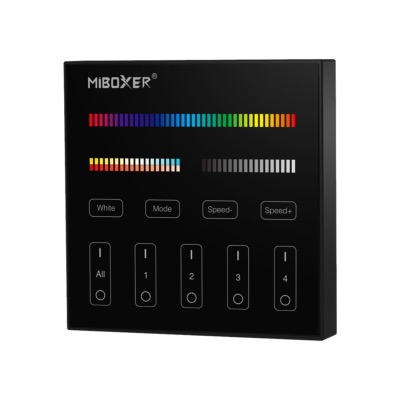 MI LIGHT B4-B CONTROLLER PARETE 2.4G 4 ZONE RGB+CCT NERO