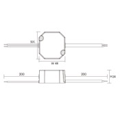 LED DRIVER IP65 ACTEC MINI-12-350F 12W 17-34V 350MA