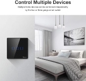 SONOFF SWITCH DA MURO TOUCH NERO WIFI + RF 433 SONOFF T3 EU TX 3CH