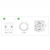 SONOFF SWITCH DA MURO TOUCH WIFI + RF 433 SONOFF T1 EU TX 3CH