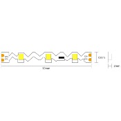 STRIP LED 5MT SP30030 CURVA 6W/MT IP20 12V 3000K