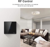 SONOFF SWITCH DA MURO TOUCH NERO WIFI + RF 433 SONOFF T3 EU TX 2CH