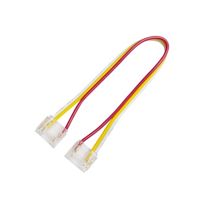 PACCO 10PZ CONNETTORE INVISIBLE SPI COB 12MM DOPPIO CON CAVO 15CM