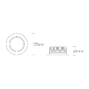 Downlight incasso Bianco 3-Step CCT 13W UGR19 F.120mm IP44 10113UV/W