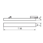 LINEARE BINARIO TRIFASE 38W-114-CCT-B 90D NERO 3000K/3500K/4000K 38391