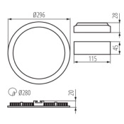 PANNELLO DA INCASSO ROUNDA N LED24W-NW-W 28936