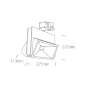 Proiettore binario Trifase COB Nero 40W 6D 4000K 65040T/B/C