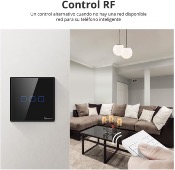 SONOFF SWITCH DA MURO TOUCH NERO WIFI + RF 433 SONOFF T3 EU TX 3CH