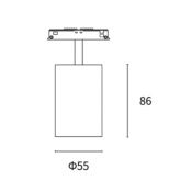 PHYONG MINI SPOT BIANCO 48V V2.0 DIMMERABILE 55MM 12W 36D 4000K