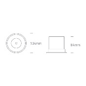 Downlight 18W Cob 500ma 4000K 36D Bianco Dark Light 10118DC/W/W