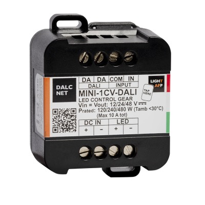 DALCNET MINI-1CV-DALI DIMMER 1CH 12-48V 10A DALI2/0-10V/PUSH NFC