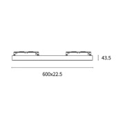 PHYONG LINEAR LIGHT BIANCO 600MM 48V V2.0 DIMMERABILE 12W 120D 4000K