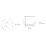 Calpestabile Alluminio 1W 350ma D.37mm IP67 3000K 69042/AL/W