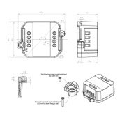 DALCNET MINI-1CV-CASAMBI DIMMER 1CH 12-48V 12A