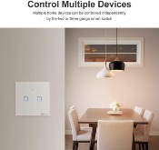 SONOFF SWITCH DA MURO TOUCH NERO WIFI + RF 433 SONOFF T3 EU TX 2CH